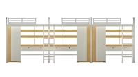 3 ans de service après-vente Vente Design moderne Appartement étudiant École Bureau double Lit superposé en métal pour 3 personnes