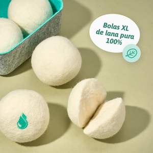 Boules de laine <span class=keywords><strong>Natulim</strong></span> Espagne pour sèche-linge - Adoucissant naturel pour tissus réutilisable, réduit les plis, économise le temps de séchage, solution écologique - Product Image 1
