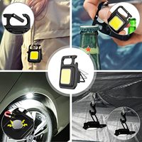 Lampu Saku Darurat Aluminium Isi Ulang USB Tipe C 500mAh dengan Logo yang Dapat Disesuaikan, Basis Magnetik, Lampu Kerja Mini untuk Berkemah