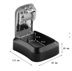 Wall Mounted Key Safe <b>Box</b> 4‑Digit Combination <b>Lock</b> Security Key Storage <b>Box</b> For Home Real Estate Construction Site - Product Image 3