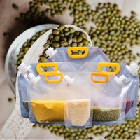 Sacs à eau pliables réutilisables en PE avec logo personnalisé, prêts à l'emploi, 1L-5L, avec bec verseur pour lait, gelée et boissons