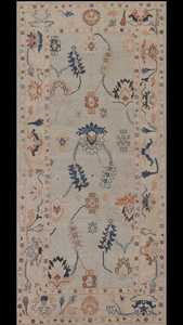 Teinture végétale Transitional Oushak Turkish beige Runner Rug 4x9 Ft Tapis en laine fait main personnaliser les tapis disponibles Prix de gros - Product Image 5