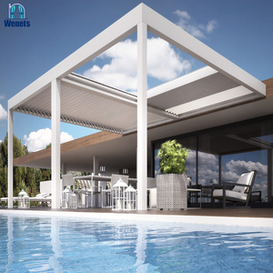 Electric Retractable Aluminum <strong>Pergola</strong> Remote Control <strong>Awning</strong> with Adjustable Louvers - Product Image 5