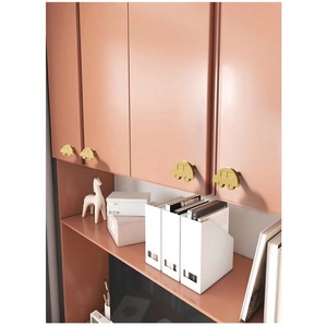 Poignées de tiroir et de placard pour meubles d'enfants, motif animal de dessin animé, forme <span class=keywords><strong>cochon</strong></span> doré, mignonnes, pour chambre à coucher, armoire, placard, quincaillerie de tirage - Product Image 3