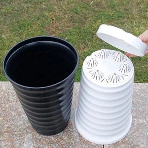 <span class=keywords><strong>Maceta</strong></span> de plástico cilíndrica alta con grano <span class=keywords><strong>horizontal</strong></span> para plantas verdes, venta al por mayor para fabricantes - Product Image 4