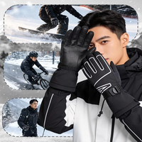 Nouveaux gants de ski et de cyclisme unisexes multi-saisons, en polyester, doublés de polaire, épaissis, compatibles avec les écrans tactiles, coupe-vent et imperméables