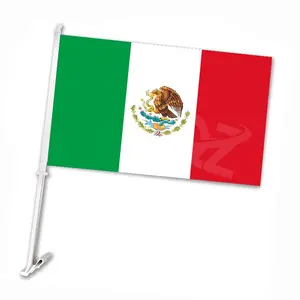 Spanje Italië Portugal Mexico Colombia Argentinië Puerto Rico Alle Nationale Auto Vlaggen Met Clips En Vlaggenmasten