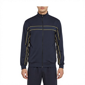 Mens Tracksuit Set <b>Full</b> <b>Zip</b> <b>Hoodie</b> Elastic Waist Joggers Contrast Stitch Sportswear Spring - Product Image 2