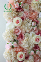 Backdrop Bunga Dinding 3D Mawar Pink Hydrangea Buatan untuk Dekorasi Latar Belakang Pesta Pernikahan dan Photo Booth