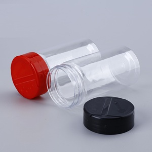 Nhà Máy Trực Tiếp Thiết Kế Mới Nhựa Trong Suốt Rỗng Lọ Gia Vị Muối Và Hạt Tiêu Jaar Set Cho Nhà Bếp - Product Image 4