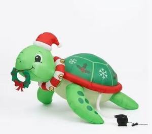 Prix d'usine - Tortue de mer gonflable géante de Noël avec lumières LED intégrées pour la décoration de jardin en plein air pendant les fêtes - Product Image 5