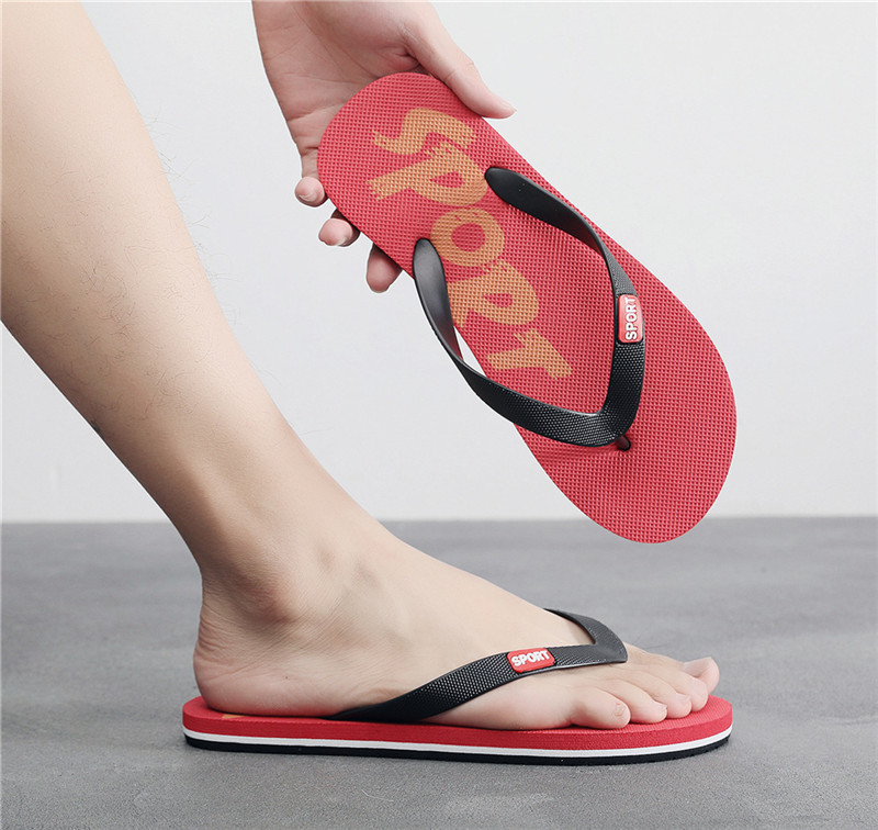 Fashion Men Flipflops Shoes Summer Men Flip Flops Beach Anti-Slip Casual Slippers