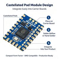 Waveshare RP2350-Zero Papan Pengembangan Mini Raspberry Pi RP2350A Mikrokontroler Arsitektur Ganda Dual-Core Kompatibel dengan Pico 2
