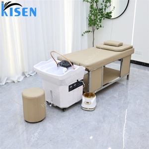 Kisen Mobile Salon Shampoo <b>Bed</b> Complete Head Spa Basin with Independent Water tank LED Light Therapy No Plumbing Installation - Product Image 3