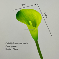 Hot Seller Soft PVC Plastique Artificiel Calla Lily Fleurs Real Touch Fleurs Artificielles pour la Décoration de Mariage