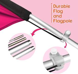 Großhandel <span class=keywords><strong>Promotion</strong></span> Donuts Shop Flag Pole Kit und Grundlage für Donut Coffee Shop Werbung Feather Flags - Product Image 4