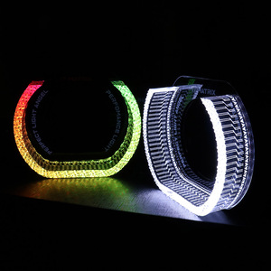 Oferta Especial: Ojos <span class=keywords><strong>de</strong></span> Ángel 5D <span class=keywords><strong>de</strong></span> 3.0 Pulgadas, Bi-<span class=keywords><strong>LED</strong></span>, 12V, Proyector, Máscara Halo, Anillo WRGB, DRL RGB con Función Switchback - Product Image 2