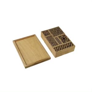 Caja de Almacenamiento Rectangular de Madera MDF Multifuncional Hecha a Mano, Cajas de Regalo Pequeñas Talladas, Combinables y Personalizables - Product Image 2