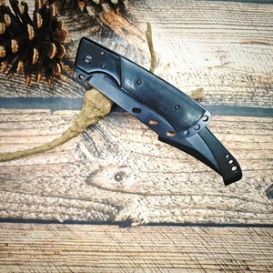 Couteau pliant de chasse Swallowtail HK de qualité industrielle OEM en acier inoxydable, manche en bois, 270 mm, non réglable, garantie 1 an - Product Image 5