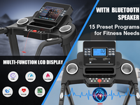 Caminadora Eléctrica Plegable Directo de Fábrica, Inclinación Automática del 15%, 3HP, con Pantalla LED, Equipo de Gimnasio para Uso Doméstico