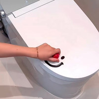 Ascenseur avancé couvercle toilette conseil Lifter anneau de traction noël nez rouge visage souriant conception-pour Diwali Ramadan pas de mains sales