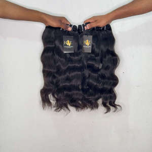 Extensiones de cabello ondulado virgen indio, paquetes de cabello humano rubio brasileño ondulado al por mayor con cierre HD suizo - Product Image 1