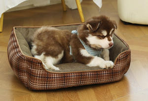 CocheFamilia luxe Portable XL grand <span class=keywords><strong>lit</strong></span> pour <span class=keywords><strong>chien</strong></span> <span class=keywords><strong>de</strong></span> compagnie motif solide Style moderne voyage Camping <span class=keywords><strong>lit</strong></span> petits animaux toutes les saisons haute - Product Image 4