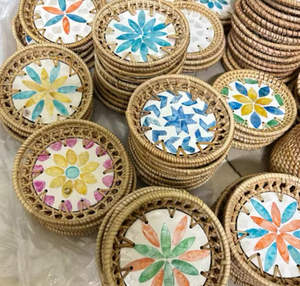 Posavasos de mimbre de mezcla de madera de diseño de lujo tamaño personalizable para vajilla y utensilios de cocina al por mayor de Vietnam para fiestas - Product Image 3