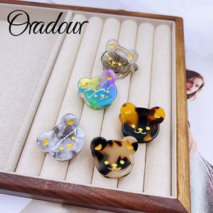 Oradour小醋酸熊动物定制无折痕发夹中国时尚发饰女性发夹 - Product Image 1