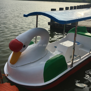 Swan animale giocattolo in vetroresina barca da pesca pedale elettrico integrato barca gonfiabile pontone batteria del motore elettrico - Product Image 2