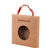 Boîte d'emballage en papier d'artisanat de l'électronique avec impression de logo personnalisé en gros Boîte kraft brune carrée personnalisée avec fenêtre