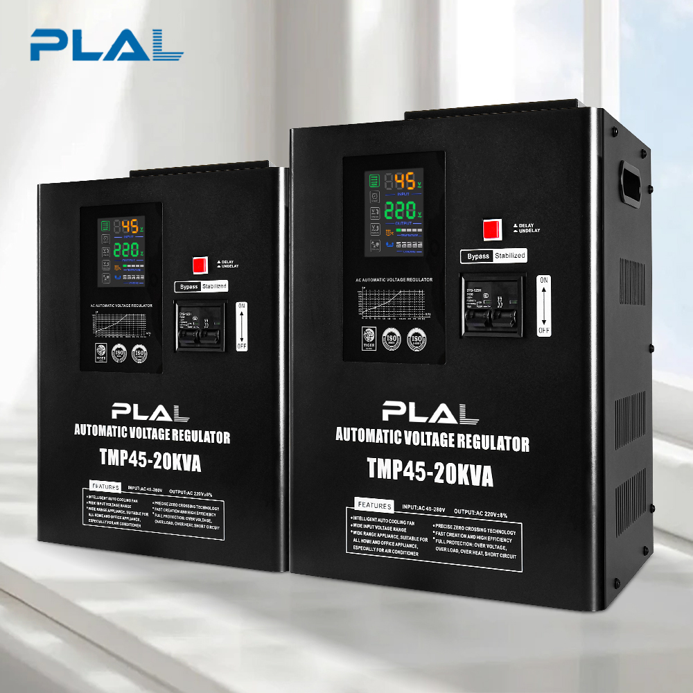 PLAL TMP 20KVA Single Phase Automatic <strong>Voltage</strong> <strong>Regulator</strong> SVC Wall-Mounted Home Use 45V-<strong>280V</strong> <strong>Input</strong> LED Display