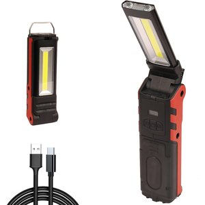 Lampe d'inspection pliable à LED COB dimmable en gros avec base magnétique et crochet, batterie externe rechargeable par USB pour l'extérieur - Product Image 1
