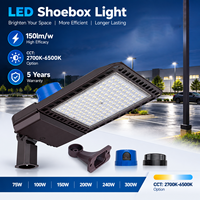 Lampu LED Shoebox Berkinerja Tinggi dengan Casing Aluminium IP65 untuk Area Parkir Luar Ruangan 75W-300W untuk Area Parkir Komersial