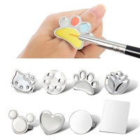 Bac de mélange de couleurs pour bagues en alliage argenté, multi-formes, léger, facile à utiliser, outil de nail art pour salon et manucure DIY