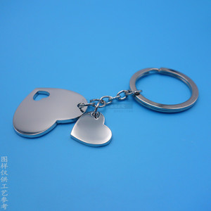 Llavero Metálico en Forma de Corazón, Aleación de Níquel Brillante de 35 mm, Regalo Empresarial - Product Image 3