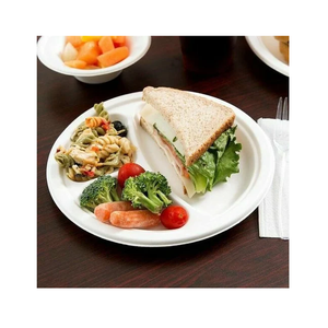 Vente en gros de meilleur produit de marque Assiette de bagasse de canne à sucre biodégradable jetable de 9 pouces écologique directement d'Inde - Product Image 1