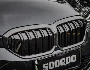 Utilisé pour modifier la <span class=keywords><strong>BMW</strong></span> Série 3 <span class=keywords><strong>I3</strong></span> avec une grille de pare-chocs avant en fibre de carbone sèche de style BEV et une grille de remplacement à double barre - Product Image 5