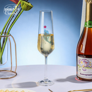 Bohemia Crystal Engraved Glass 401-500ml Dolphin Design Cocktail Party Use - Product Image 4