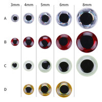 D Bionische Angelköder-Augen Lebensechte Künstliche Realistische Fliegenbindematerial-Köderaugen 4mm 5mm 6mm 7mm 8mm