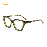 Nouvelles lunettes optiques vintage de style classique en acétate solide, légères, à monture intégrale irrégulière, transparentes, unisexes