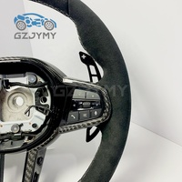Volant 9040 pour BMW G20 G30 Série G, entièrement en daim, logo blanc, surpiqûres blanches, sans perforation, sport personnalisé