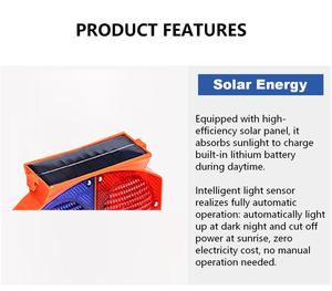 Luz de Advertencia LED Solar con Control Automático de Luz, Luz de Seguridad Vial Tipo Ojo de Gato para Curvas, Averías y Barreras de Tráfico - Product Image 3
