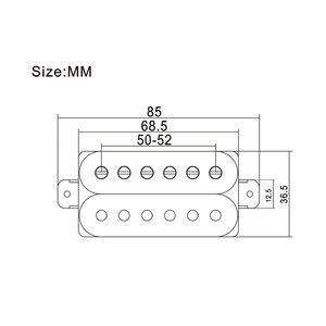 חשמלי גיטרה Humbucker מתכוונן בורג כפול סליל פיצול איסוף עבור 6 מחרוזת גיטרה חשמלית - Product Image 6