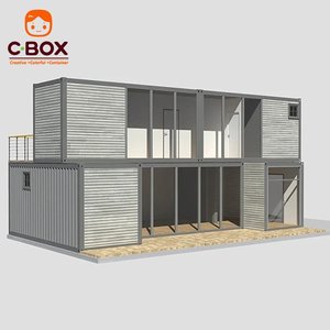 บ้านสำเร็จรูปแบบโมดูลาร์ Cbox สำนักงาน/โรงแรมแบบแผงแซนวิชพร้อมที่จอดรถ บ้านคอนเทนเนอร์เคลื่อนที่ - Product Image 1