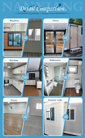 Casa Contenedor Prefabricada Personalizada de 2 Pisos, Casa Prefabricada Expandible de 20 Pies con Balcón