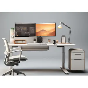 उच्च गुणवत्ता वाले घरेलू कार्यालय फर्नीचर स्वायत्त कार्यालय कंप्यूटर लिफ्टिंग तंत्र वर्कस्टेशन समायोज्य ऊंचाई डेस्क फ्रेम