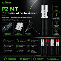 Machine à tatouer sans fil EZ Tattoo P2 MT multi-touch avec longueur de course de 3,5 mm, capacité de 1800 mAh et pédale Bluetooth – Vente en gros