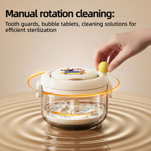 Kit centrífugo Manual de cuidado <span class=keywords><strong>dental</strong></span> de viaje con diseño de patrón lindo superventas, estuche retenedor de limpieza portátil - Product Image 6