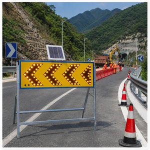 Panneau de signalisation directionnel LED de sécurité routière en alliage d'aluminium OEM Boruite pour autoroute, avec flèches clignotantes - Product Image 1